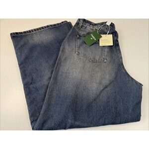 Halara Flex Denim Jeans Womens Blue Wide Leg Stretch Soft Size XL